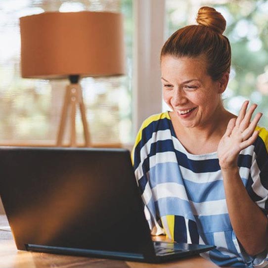 Girl is video on call for providing companionship remote services